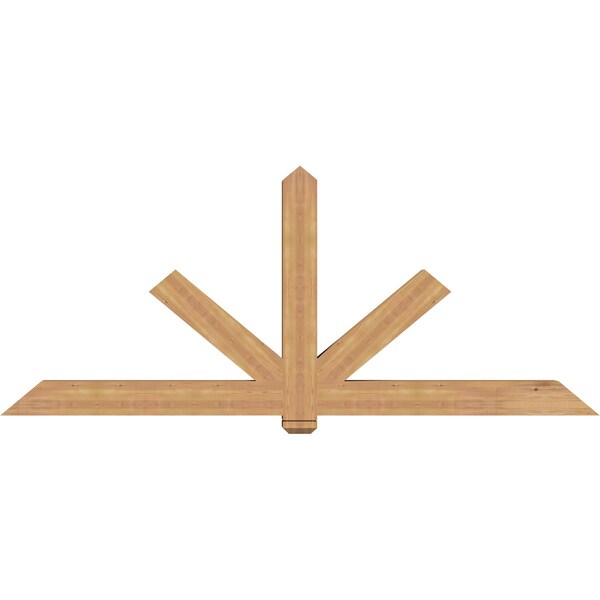 Ekena Millwork Kennewick Timber Gable Bracket, Western Red Cedar, 96"W x 40"H x 5 1/2"D x 5 1/2"F, 10/12 Pitch GBW096X40X0606KEN00SWR - main